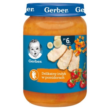Gerber Obiadek Delikatny indyk pomidory 6.m-c 190g