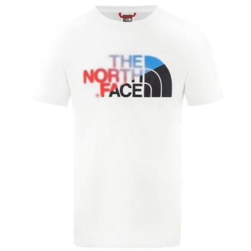 T-shirt męski okrągły dekolt The North Face Blurred Dome roz. L Biała TNF