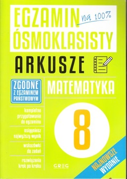 Egzamin ósmoklasisty na 100% Arkusze Matematyka Praca zbiorowa u