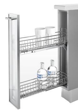 ГРУЗОВАЯ КОРЗИНА 15 см BLUM CHROME INOXA ИТАЛИЯ В СБОРЕ ПРАВАЯ СТОРОНА