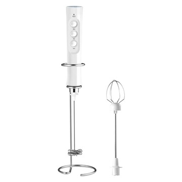 Spieniacz do mleka USB Ładowanie Ręczny czarny