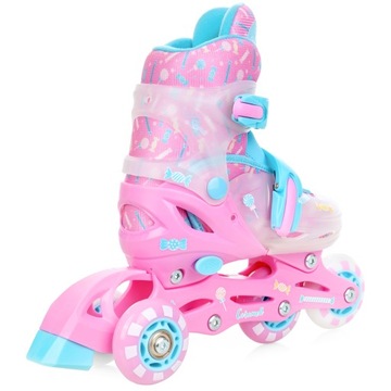 Роликовые коньки Роликовые коньки 4 в 1 Регулируемые светодиодные колеса RAVEN Caramell 34-37