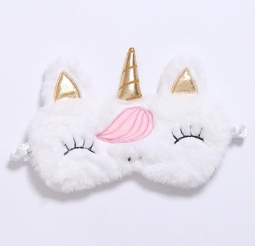 СПАЛЬНАЯ ПОВЯЗКА ДЛЯ ЕДИНОРОГ МАСКА БЕЛАЯ