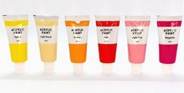 FARBY AKRYLOWE 24 KOLORY po 22 ml DUŻY ZESTAW 627