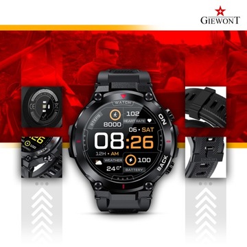 MĘSKI SMARTWATCH GIEWONT Pionier GPS GW460-1 - Carbon