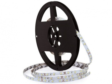 Светодиодная лента 12В IP20 без силикона 24Вт холод 6000к 300лм/м 8мм рулон 5м