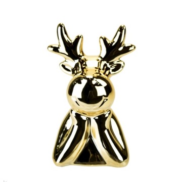 renifer ceramiczny złoty 11 cm