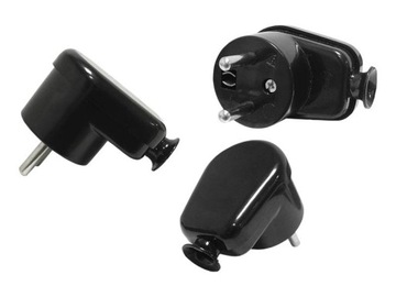 Угловая вилка без разъема 16А 250В черная WT-