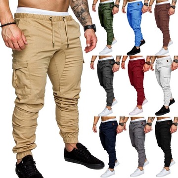 Men Cargo Pants Summer Work Trousers Stretch Waist