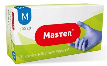 MASTER RĘKAWICZKI NITRYLOWE BEZPUDROWE M ŚREDNIE 100 SZT