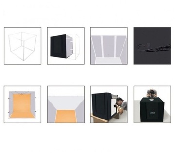 PULUZ PU5080 БЕСТЕНЕВАЯ ТЕНТА 80x80см LED 5500K ДЛЯ ФОТОГРАФИИ ПРОДУКТА