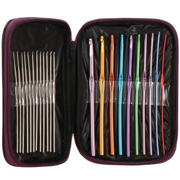 НАБОР КРЮЧКОВ 100 ДЛЯ ВЯЗАНИЯ КРЮЧКОМ 0,6-6,5 НАБОР КРЮЧКОВ + ЧЕХОЛ