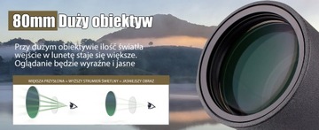 Svbony SV13 20-60x80 Телескоп с штативом, адаптер смартфона, водонепроницаемый