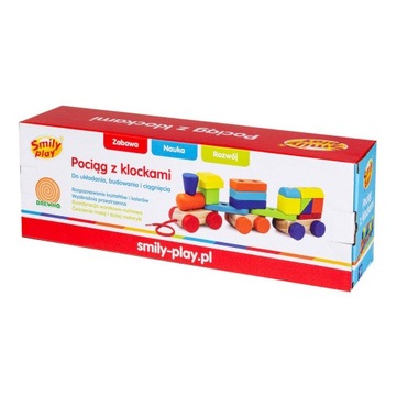 SMILY PLAY ДЕРЕВЯННЫЙ ПОЕЗД С БЛОКАМИ