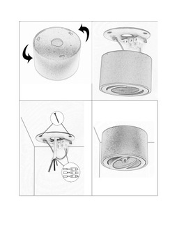 Oprawa natynkowa halogenowa TUBA ruchoma biała + żarówka LED insert ZESTAW