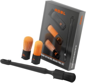 ADBL Round Detailing Brush Pro Set Набор из трех кистей для детейлинга.