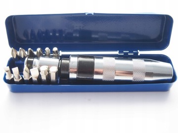 ОТВЕРТКА УДАРНАЯ ОТВЕРТКА ДЛЯ НАПРЯЖЕНИЯ + 12-БИТЫЙ МЕТАЛЛИЧЕСКИЙ НАБОР КЛЮЧЕВЫХ КЛЮЧЕЙ