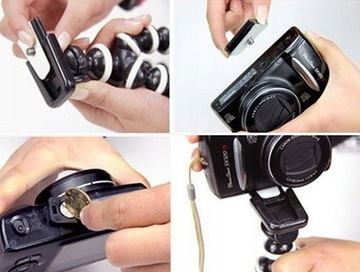 Tripod elastyczny 16 cm giętki SHOOT Gorilla + Uchwyt dla Smartfona (GP.73)