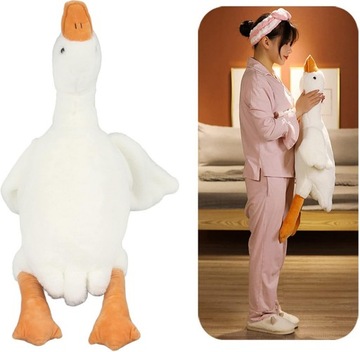 MASKOTKA PLUSZAK GĘŚ PIPA PRZYTULANKA KACZKA PODUSZKA ZABAWKA GĄSKA 90 CM