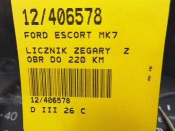 FORD ESCORT MK7 PŘÍSTROJOVÁ DESKA BUDÍKY
