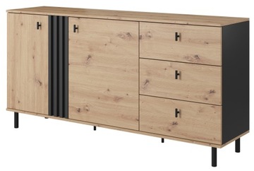 Dwudrzwiowa komoda NOVA 165cm z lamelami