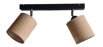 LAMPA BOHO WISZĄCA SUFITOWA NOWOCZESNA LEN LED REGULOWANA 2PŁOMIENNA