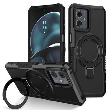 Etui Pancerne Ring + Szkło do Motorola G54 5G / G54 Power Edition