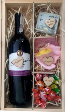 Коробка для свадебных принадлежностей, девичник, вино