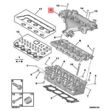 KRYT VENTILU 2.0 HDI PEUGEOT 307 308 407 508 607 807 EXPERT ORIGINÁLNÍ