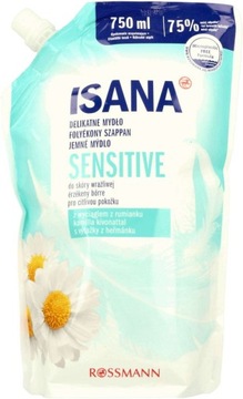 Isana Sensitive mydło w płynie zapas MEGA 750 ml