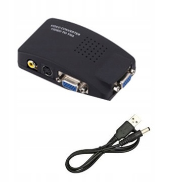 Adapter AV na VGA RCA konwerter VGA PC RCA kompozy