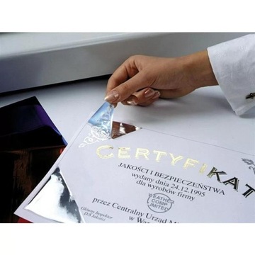 Folia Metaliczna Barwiąca Czerwona 100 szt A4