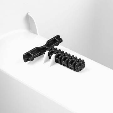 Балконный цветочный горшок на поручень белый 58см