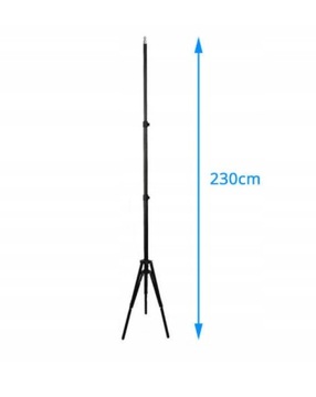 STUDYJNY STATYW OŚWIETLENIOWY 75-230cm + gwint 1/4 Duży statyw z gwintem