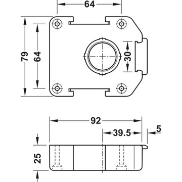 Лапка Axilo от Hafele + головка H 100
