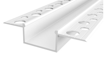 Zestaw profil aluminiowy LED do płyt GK biały 1mb