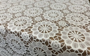 Клеенка, клеенка, скатерть, КРУЖЕВО ЭКРЮ Клеенка, кремовый