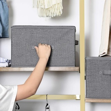 Коробки для хранения с крышкой, тканевая коробка из 3 предметов.