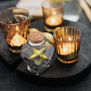 Мини-банка Прозрачные стеклянные бутылки Аптечные банки