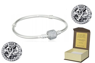 Bransoletka srebrna 17cm + CHARMS GRATIS B116