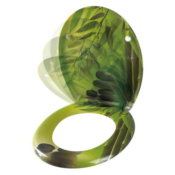 Deska sedesowa WOLNOOPADAJĄCA , WYPINANA Z NADRUKIEM BAMBOO STONES 2810