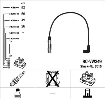 SADA PŘÍVODŮ ZAPALOVACÍ NGK 7015