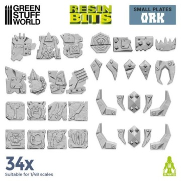 3D Printed Set - Small Ork plates 34szt.