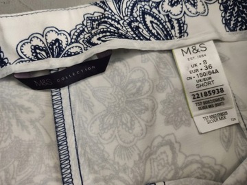 M&S Casualowe SPODNIE WZORZYSTE za Kolano 36