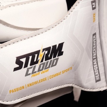 Боксерский шлем StormCloud HG1 со съемной защитной маской, полная защита Белый M