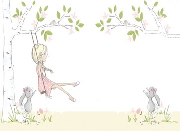 ФОТООБОИ ДЛЯ ДЕТЕЙ, ДЕВУШКА НА КАЧЕЛЯХ