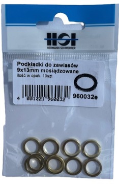 HSI PODKŁADKI DO ZAWIASÓW 9X13MM MOSIĄD. PODKŁADKA