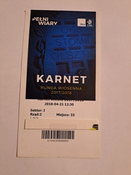 STOMIL OLSZTYN - KARNET WIOSNA 2018