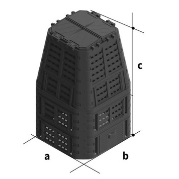 МУЛЬТИ САДОВЫЙ КОМПОСТЕР МОДУЛЬНЫЙ ЧЕРНЫЙ 1000Л