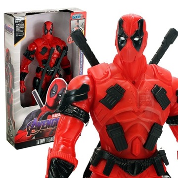 DUŻA Figurka DEADPOOL AVENGERS 30cm DŹWIĘK ŚWIATŁO